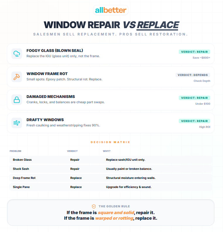 window repair vs replace
