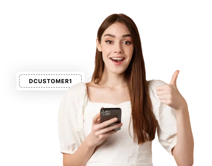 Woman sharing AllBetter referral code on her phone