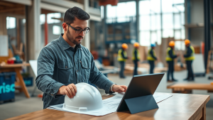 construction professional advancing career from tradesperson to business owner