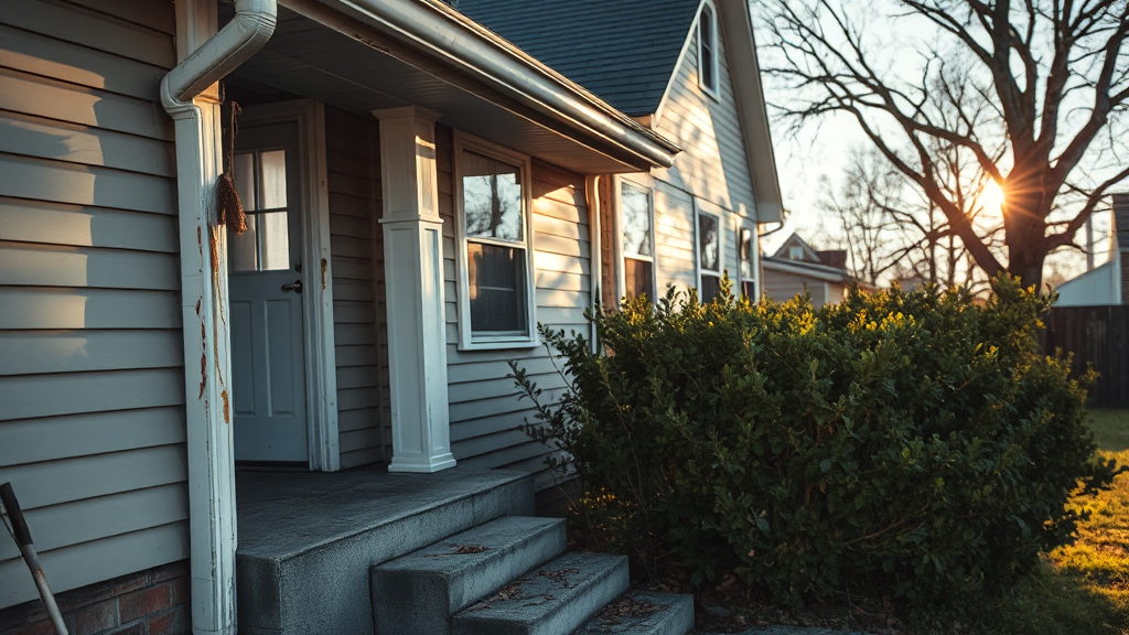 Neglected home showing costly homeowner maintenance mistakes