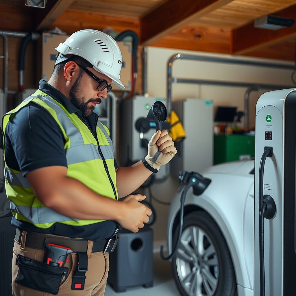 EV charger installation Level 2 home charging station