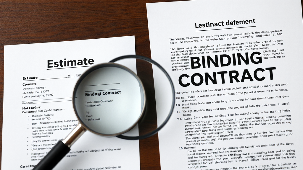 Is an estimate a contract know the difference