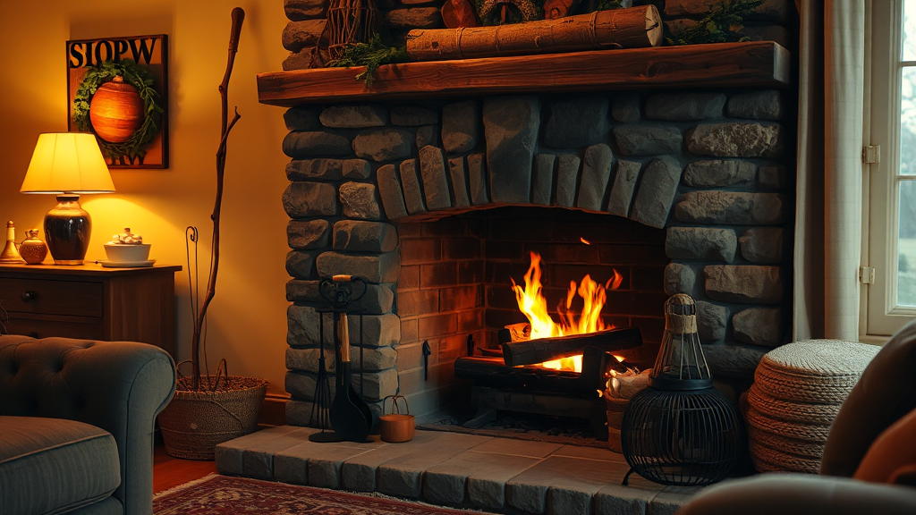 Fireplace maintenance and chimney safety inspection for winter