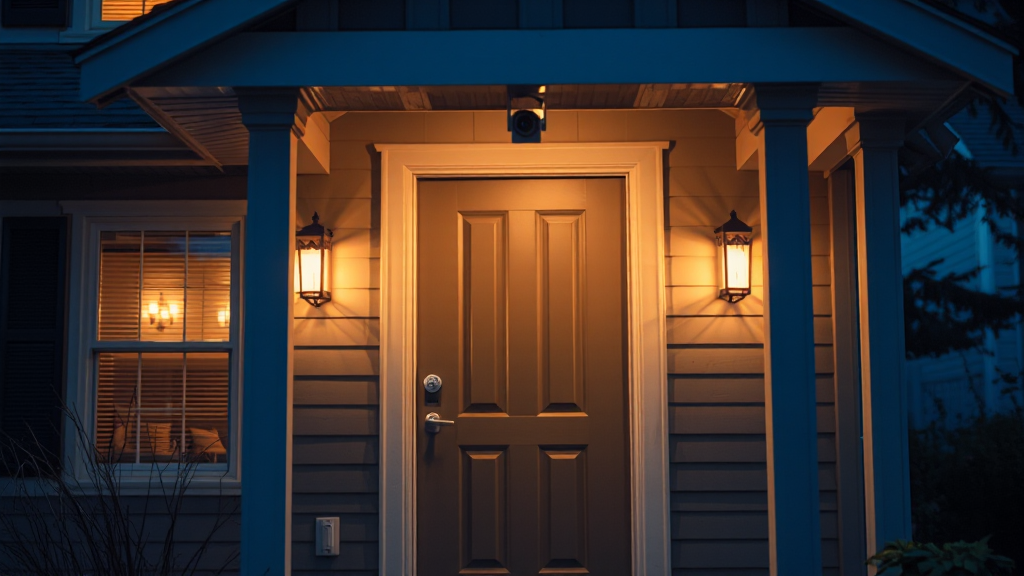 Smart home security system with video doorbell and cameras