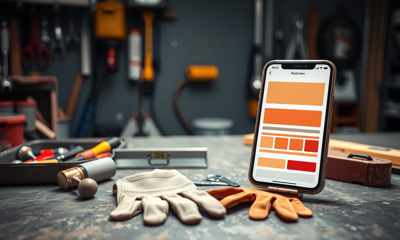 DIY vs hiring a professional — home project tools next to an app for comparing verified pros