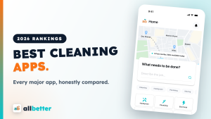 Best cleaning apps 2026 — AllBetter app home screen for booking verified cleaners