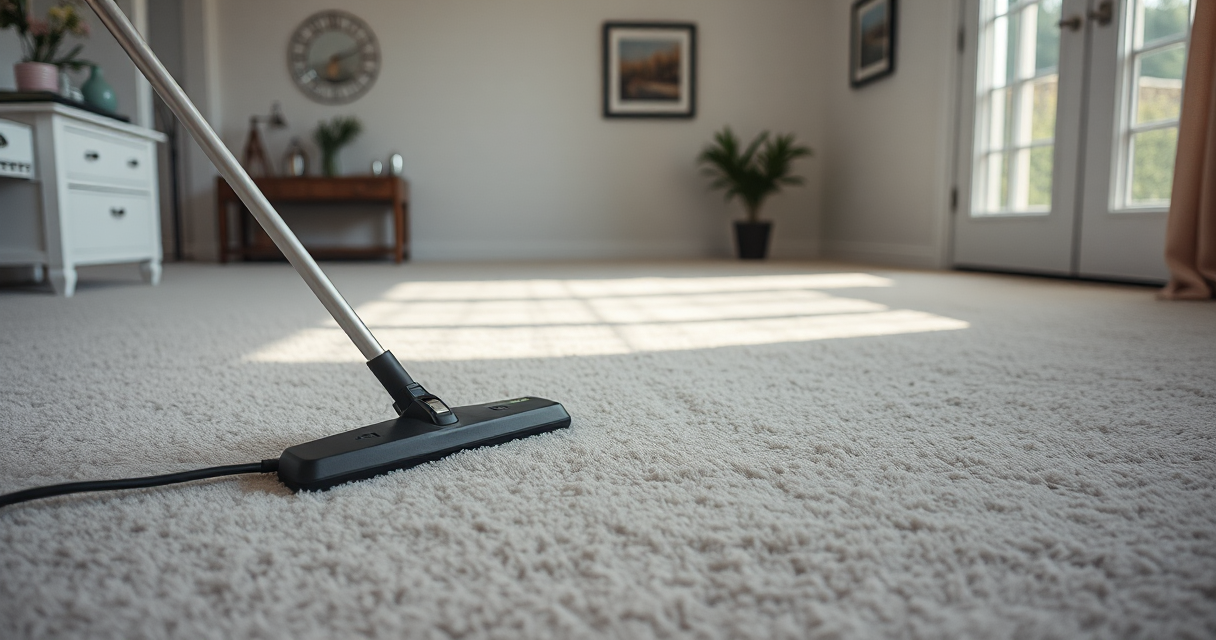 Carpet cleaning wand leaving a clean stripe on carpet
