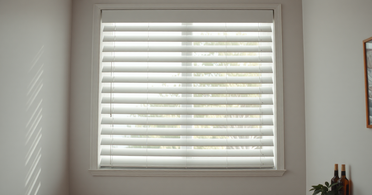 Clean dust-free window blinds with sunlight