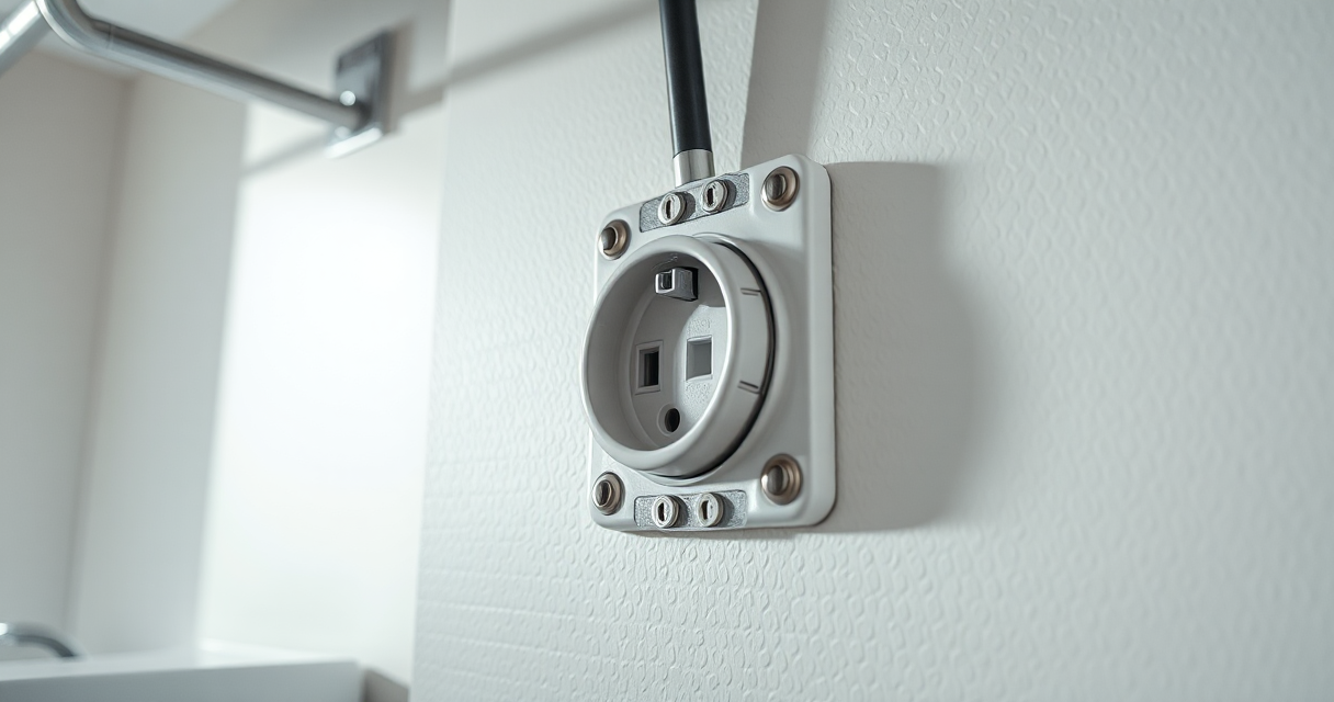 Heavy-duty 240-volt appliance outlet on a wall
