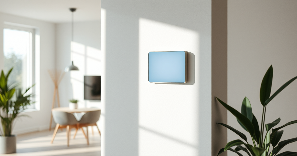 Smart home control panel on a modern wall