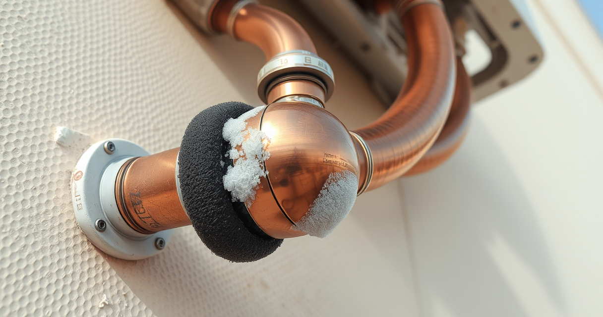 Frost on an air conditioner refrigerant suction line