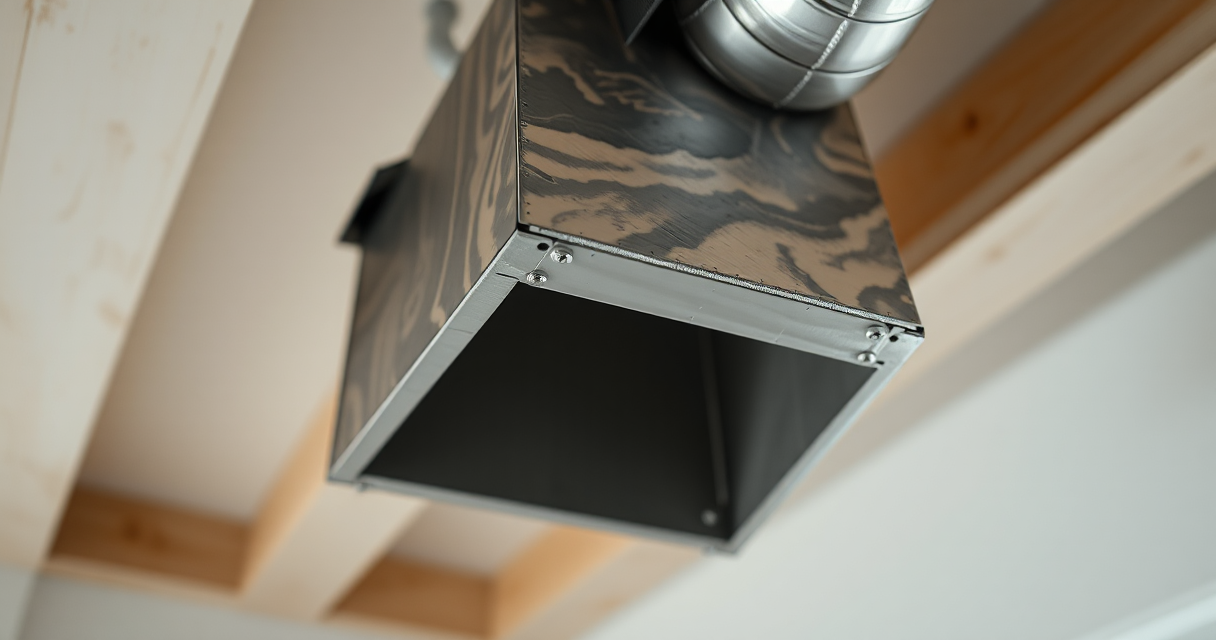 Duct seam sealed with mastic on sheet-metal ductwork