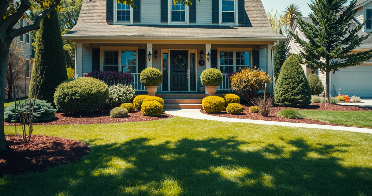 Curb-appeal front yard landscape design