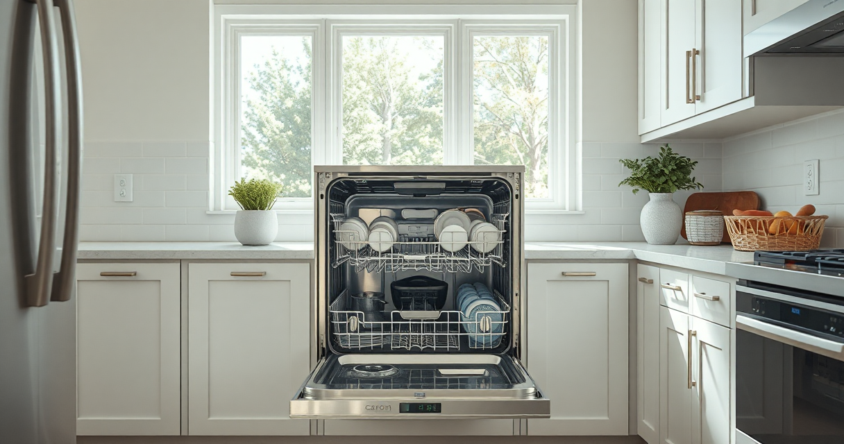 New dishwasher installed flush with kitchen cabinetry