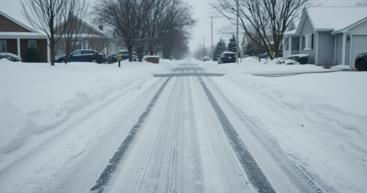 Driveway cleared as snow reaches a couple inches