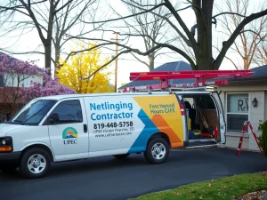 Contractor's truck loaded for a fully booked spring schedule
